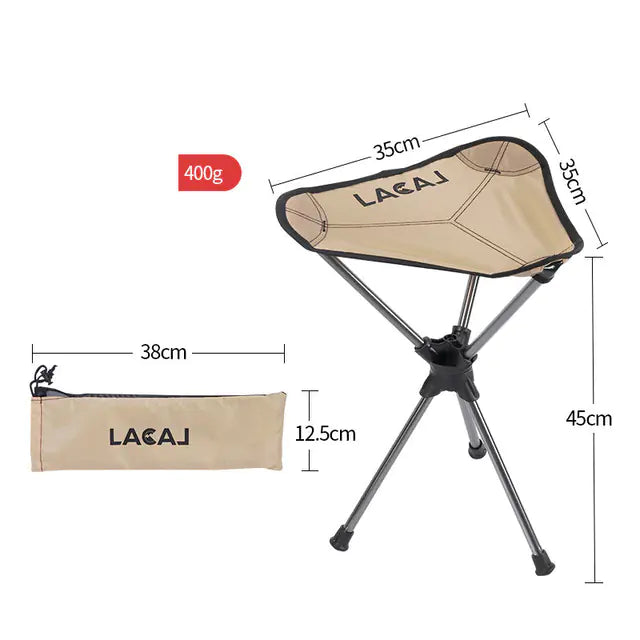 Portable Alloy Rotating Triangle Chair for Camping